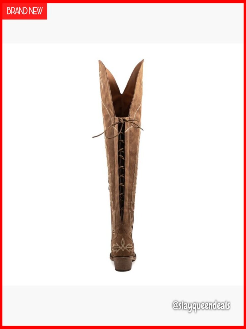 Thigh High Cowboy Boots Wide Calf Western Embroidered Over Knee - Picture 2 of 7